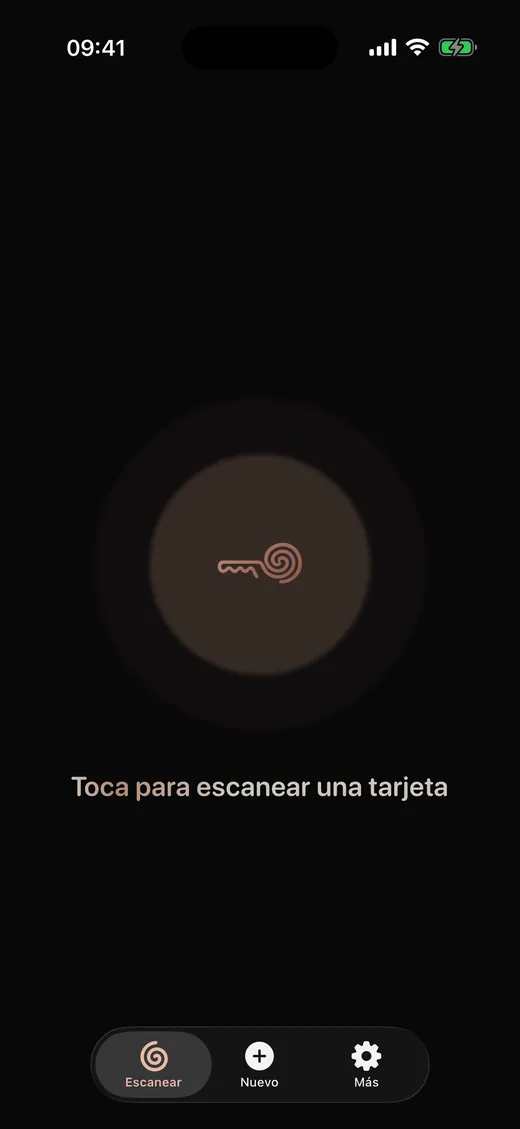 Toca para escanear una tarjeta