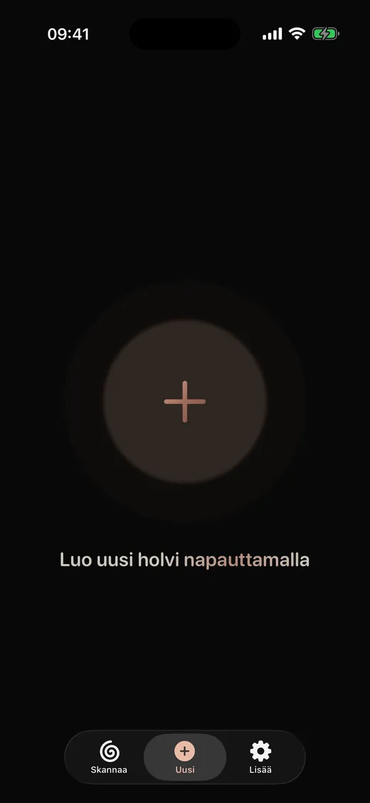 Luo uusi holvi napauttamalla
