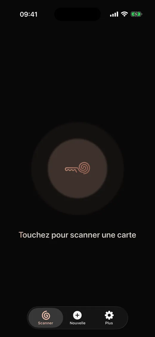 Touchez pour scanner une carte