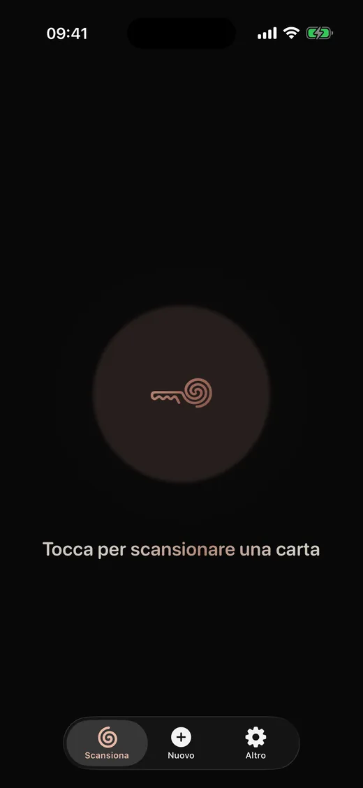 Tocca per scansionare una carta