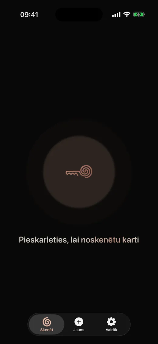 Pieskarieties, lai noskenētu karti