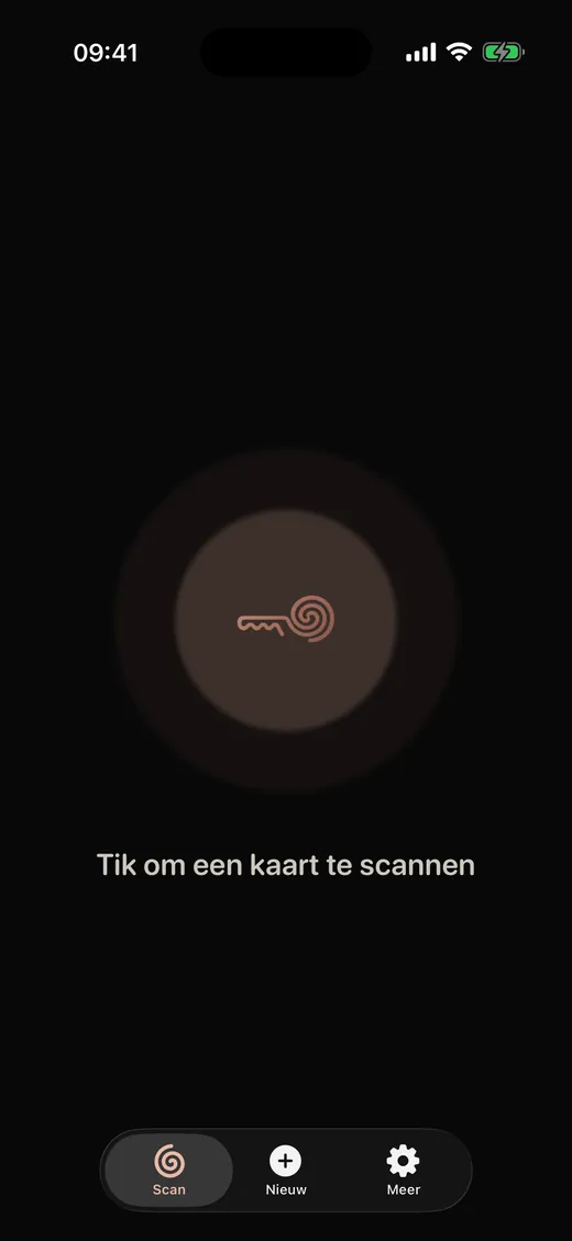 Tik om een kaart te scannen