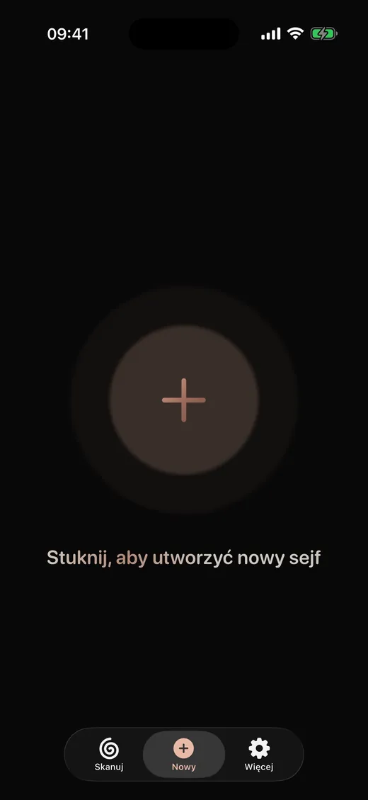 Stuknij, aby utworzyć nowy sejf